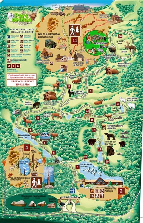 omega wildlife park canada|omega parc map.